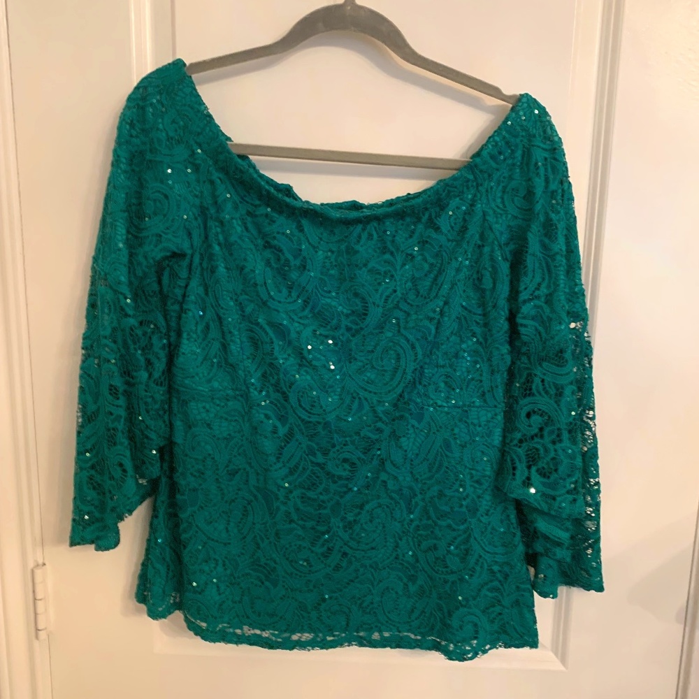 Holiday off shoulder blouse